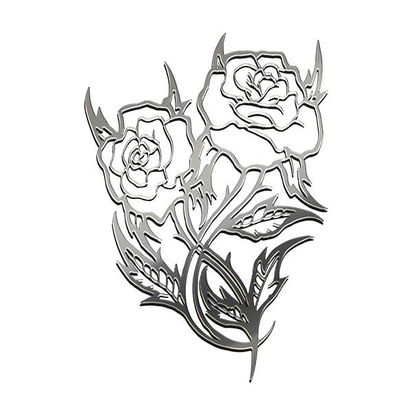FLOR Pegatina de níquel 